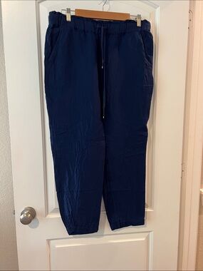 LOFT Navy Drawstring Women's Jogger Pants